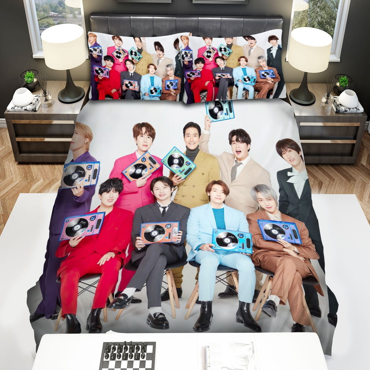 Super Junior Kiss New York Bedding Sets Duvet Cover Flatsheet Pillowcases Perfect Gift For Fans