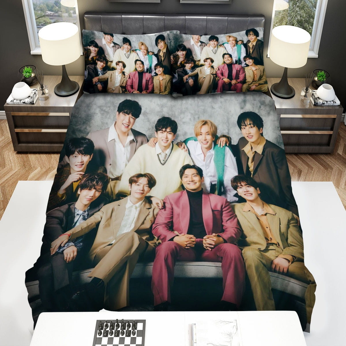 Super Junior Shining Stars Bedding Set Duvet Cover Gift For Christmas Birthday Thanksgiving