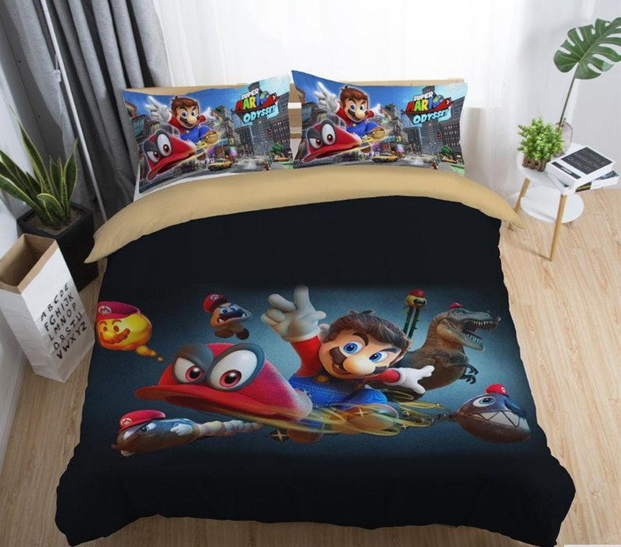 Super Mario Odyssey Bedding Set Duvet Cover Gift For Christmas Birthday Thanksgiving