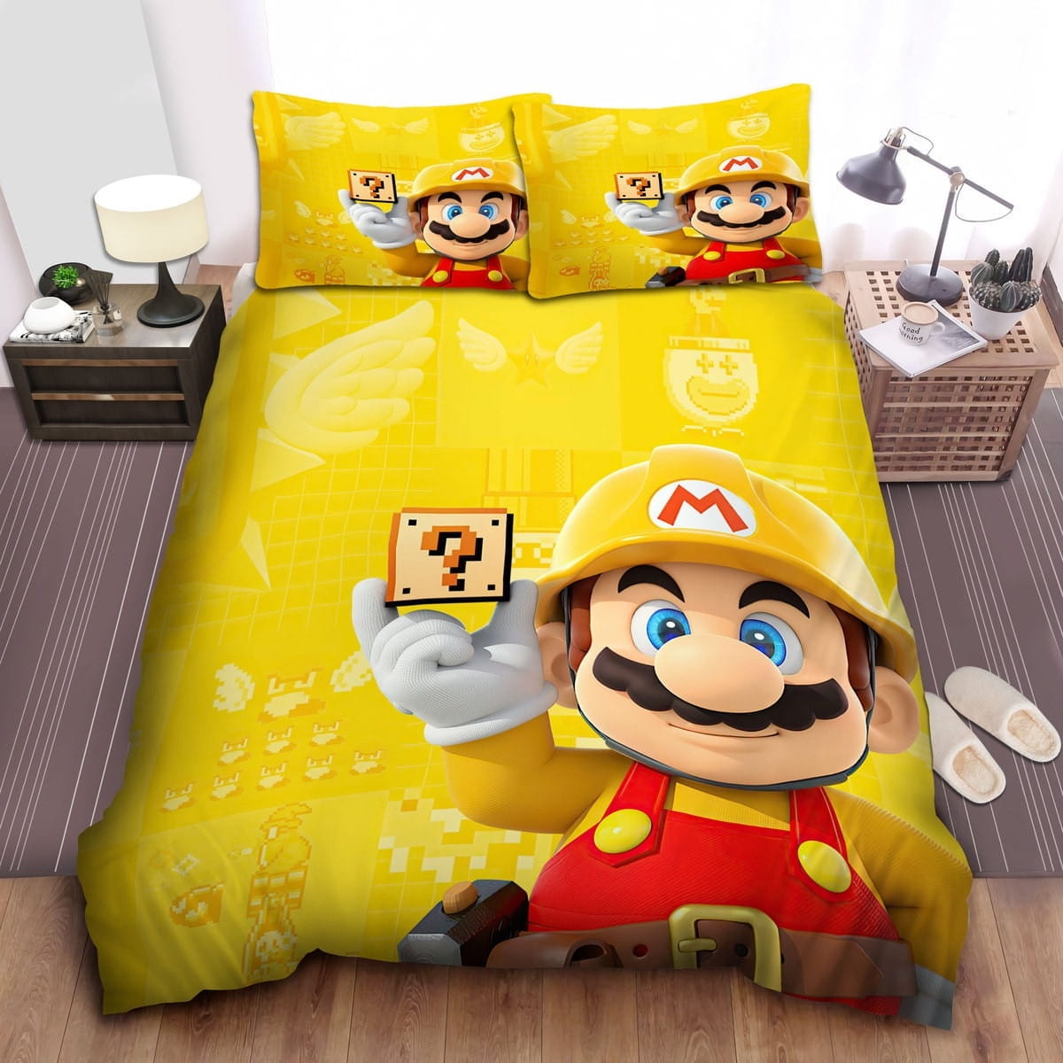 Super Mario Maker Game Bedding Sets Duvet Cover Flatsheet Pillowcases Perfect Gift For Fans
