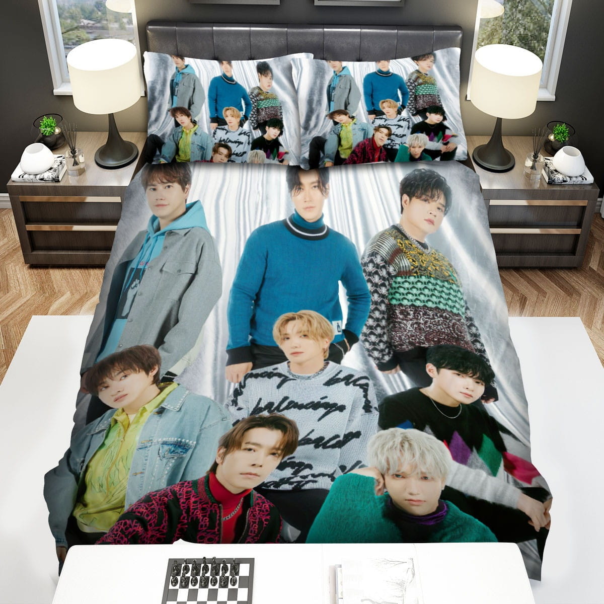 Super Junior Star Bedding Sets Duvet Cover Flatsheet Pillowcase