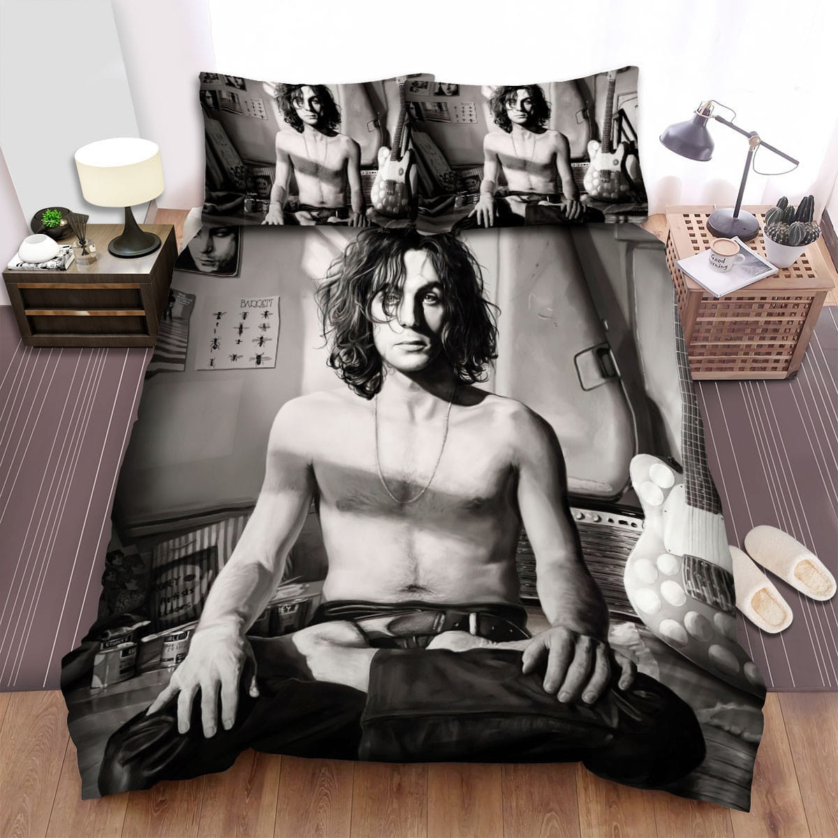 Syd Barrett Wallpaper Hd Bedding Set Duvet Cover Gift For Christmas Birthday Thanksgiving