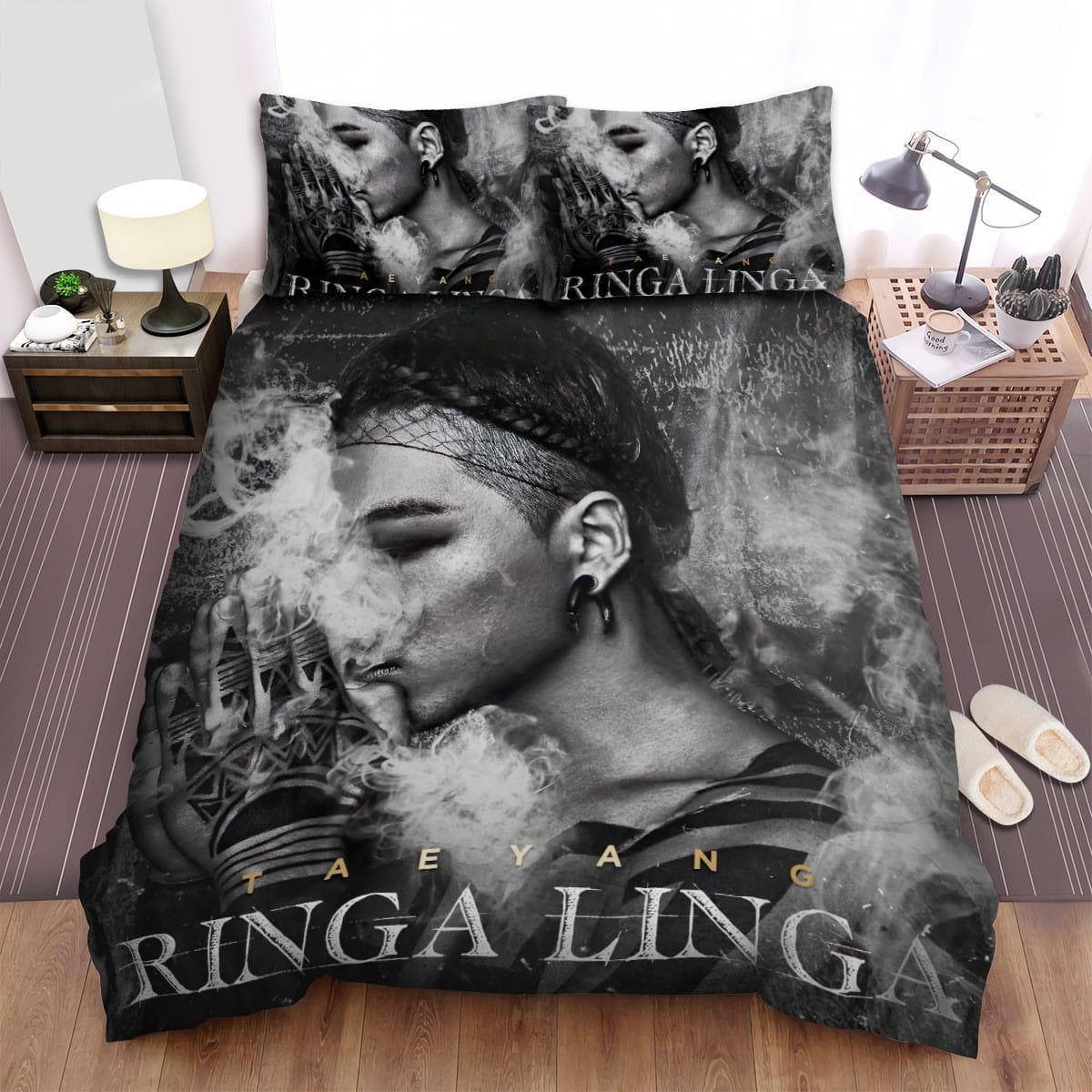 Taeyang Smoke Bedding Sets Duvet Cover Flatsheet Gift For Wife Husband Besties
