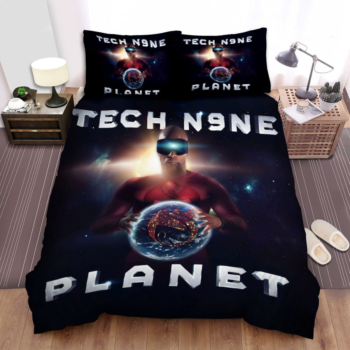 Tech N9ne Planet Bedding Set Duvet Cover Gift For Christmas Birthday Thanksgiving