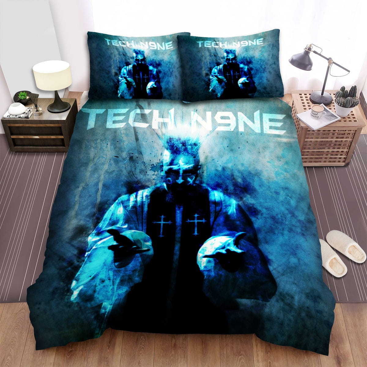Tech N9ne Blue Bedding Set Duvet Cover Gift For Christmas Birthday Thanksgiving