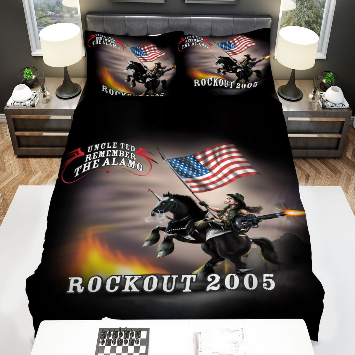 Ted Nugent Riding Horse Bedding Sets Duvet Cover Flatsheet Pillowcase