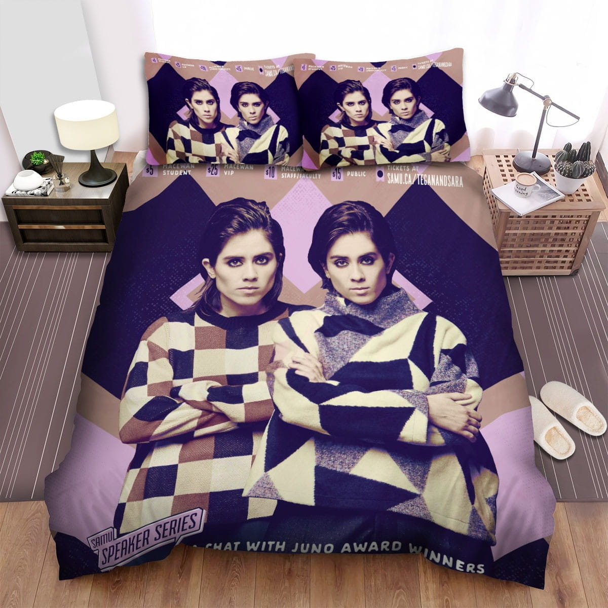 Tegan And Sara Bedding Sets Duvet Cover Flatsheet Gift For Wife Husband Besties