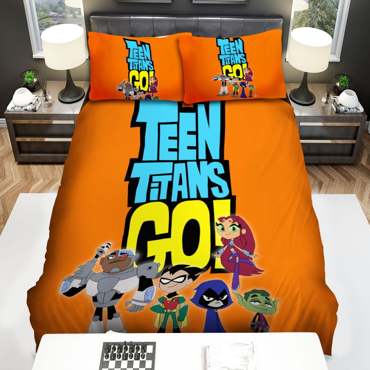 Teen Titans Go Heroes Bedding Sets Duvet Cover Flatsheet Gift For Christmas Thanksgiving Halloween