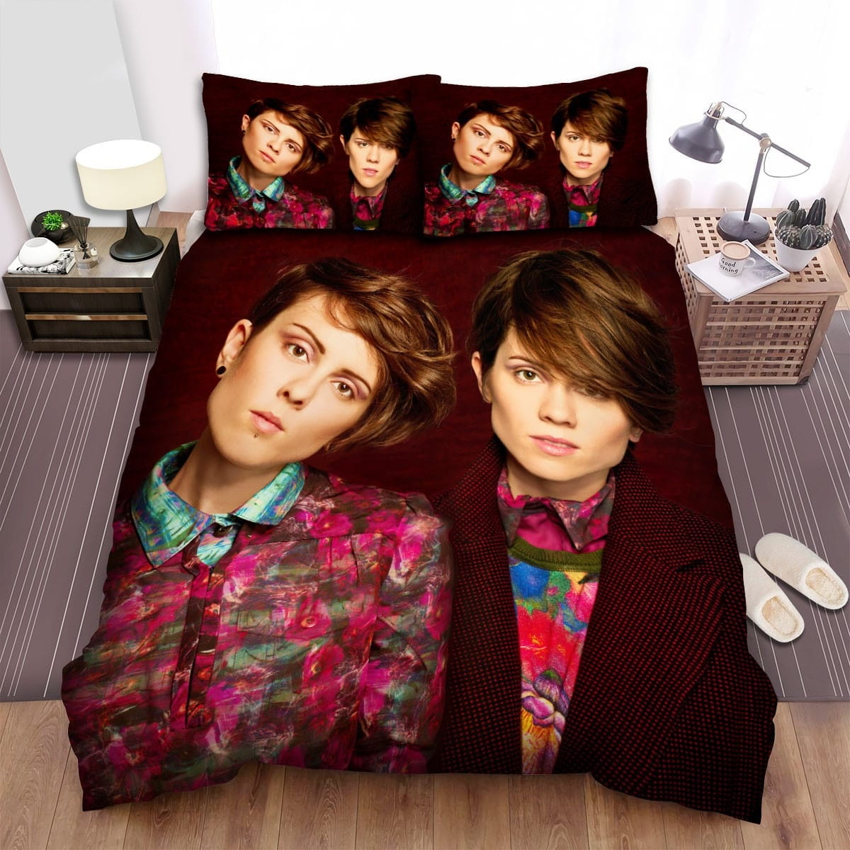 Tegan And Sara Decorative Bedding Sets with Duvet Cover Flatsheet Pillowcases