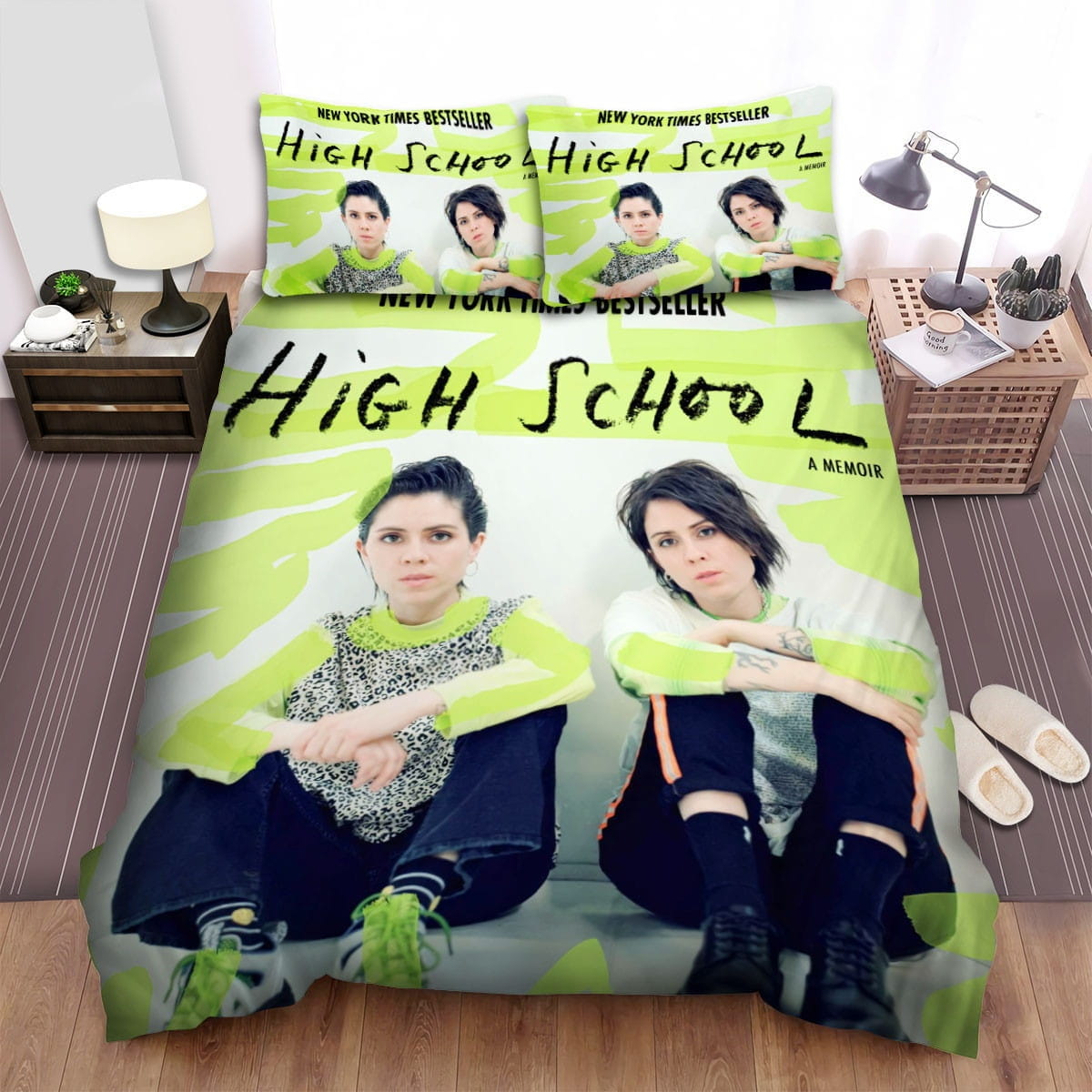 Tegan And Sara High School Decorative Bedding Sets with Duvet Cover Flatsheet Pillowcases