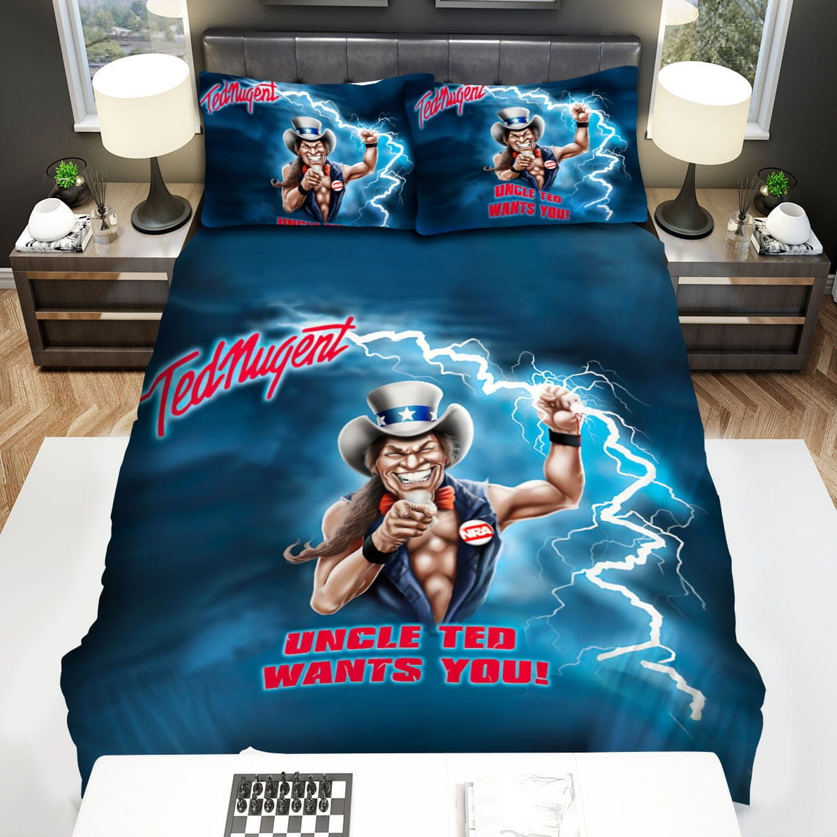 Ted Nugent Lightning Bedding Sets Duvet Cover Flatsheet Gift For Wife Husband Besties