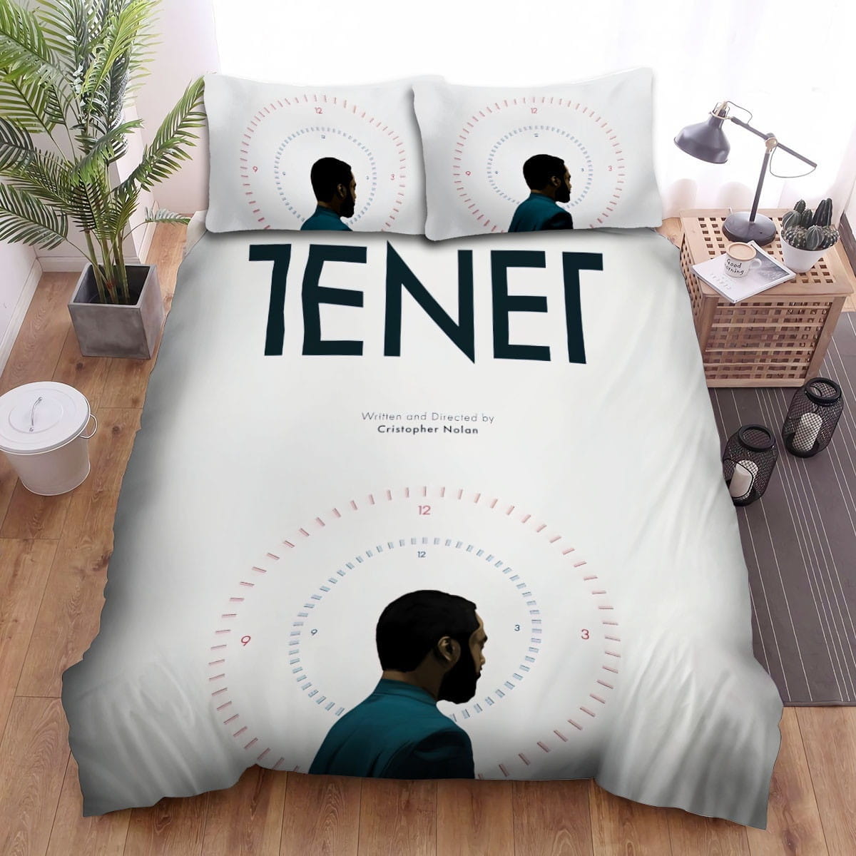 Tenet Time Runs Out Poster Bedding Set Duvet Cover Gift For Christmas Birthday Thanksgiving