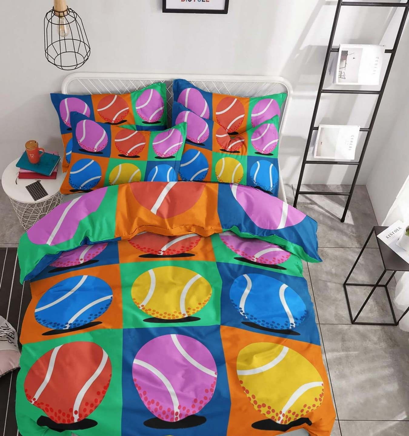 Tennis Bedding Sets Duvet Cover Flatsheet Gift For Christmas Thanksgiving Halloween
