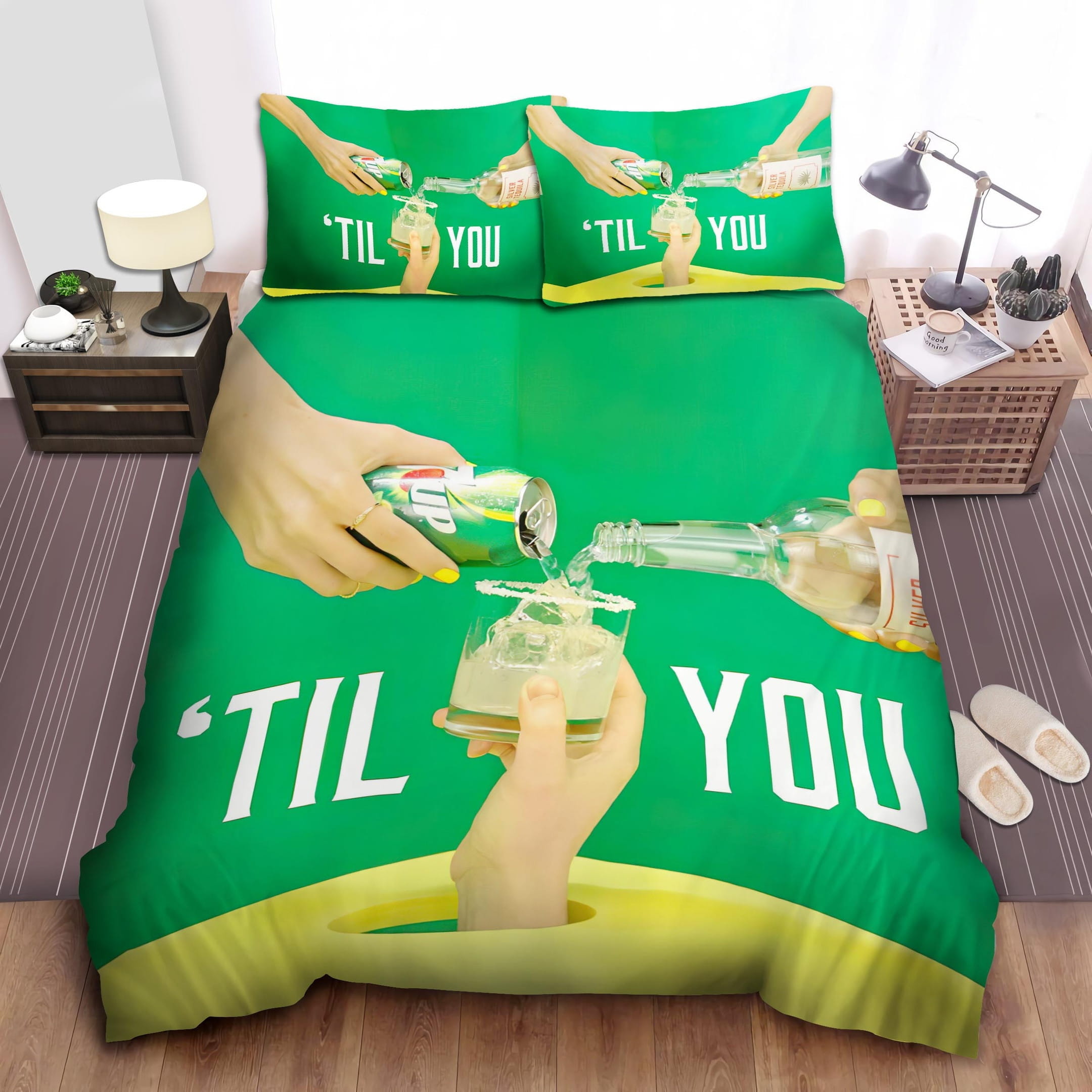 Tequila And 7 Up Bedding Sets Duvet Cover Flatsheet Pillowcase