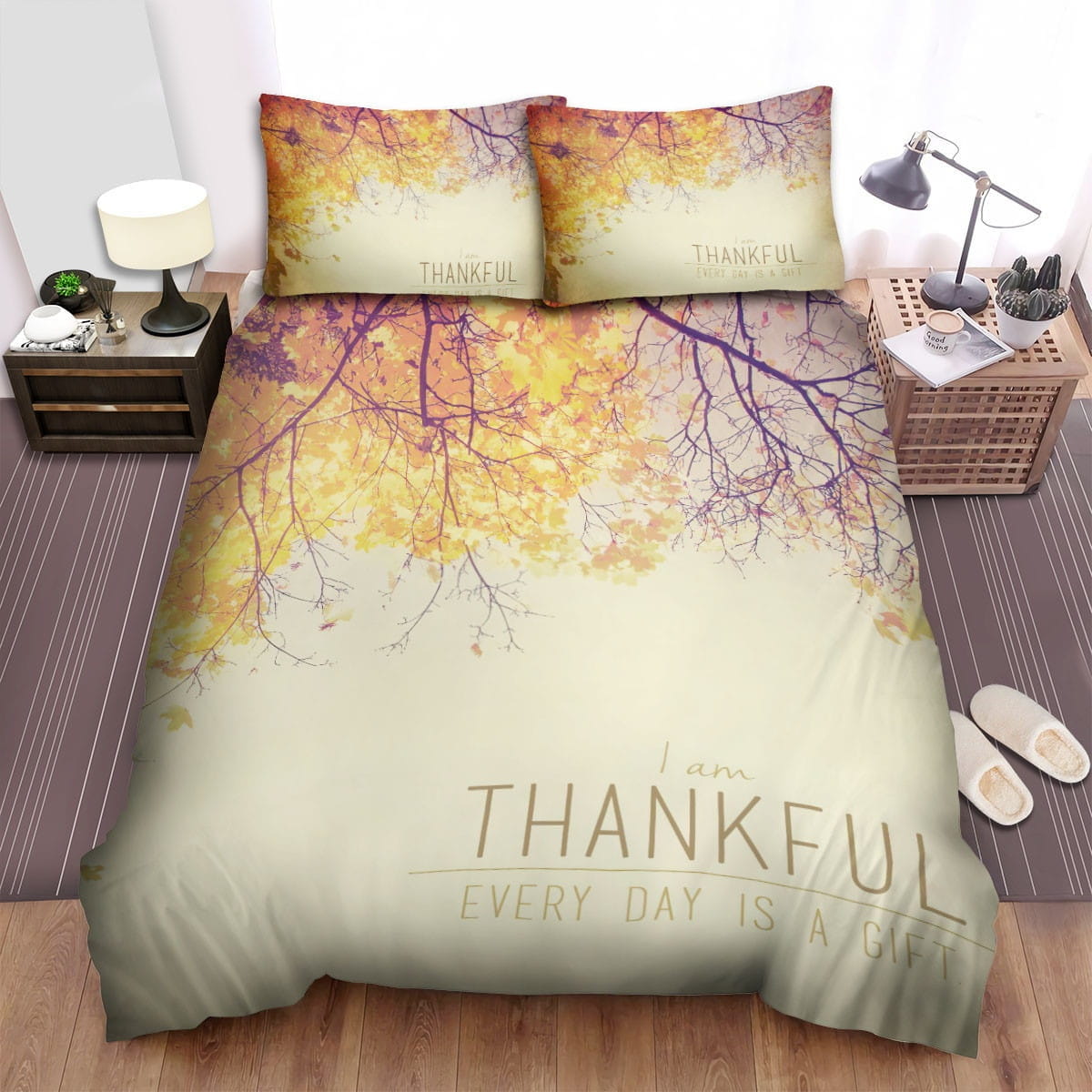 Thanksgiving Thankful Bedding Sets Duvet Cover Flatsheet Pillowcases For Every Bedroom