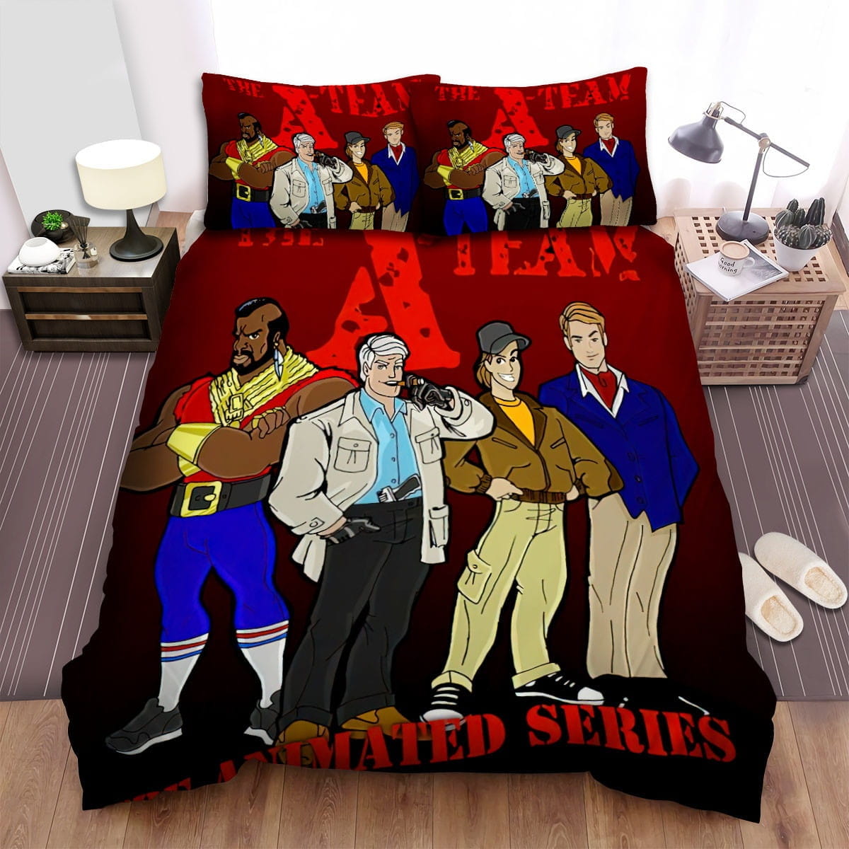 The A-Team Movie Art 4 Decorative Bedding Sets with Duvet Cover Flatsheet Pillowcases