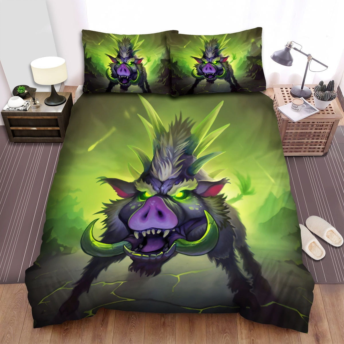 The Boar Threatening Bedding Sets Duvet Cover Flatsheet Pillowcase