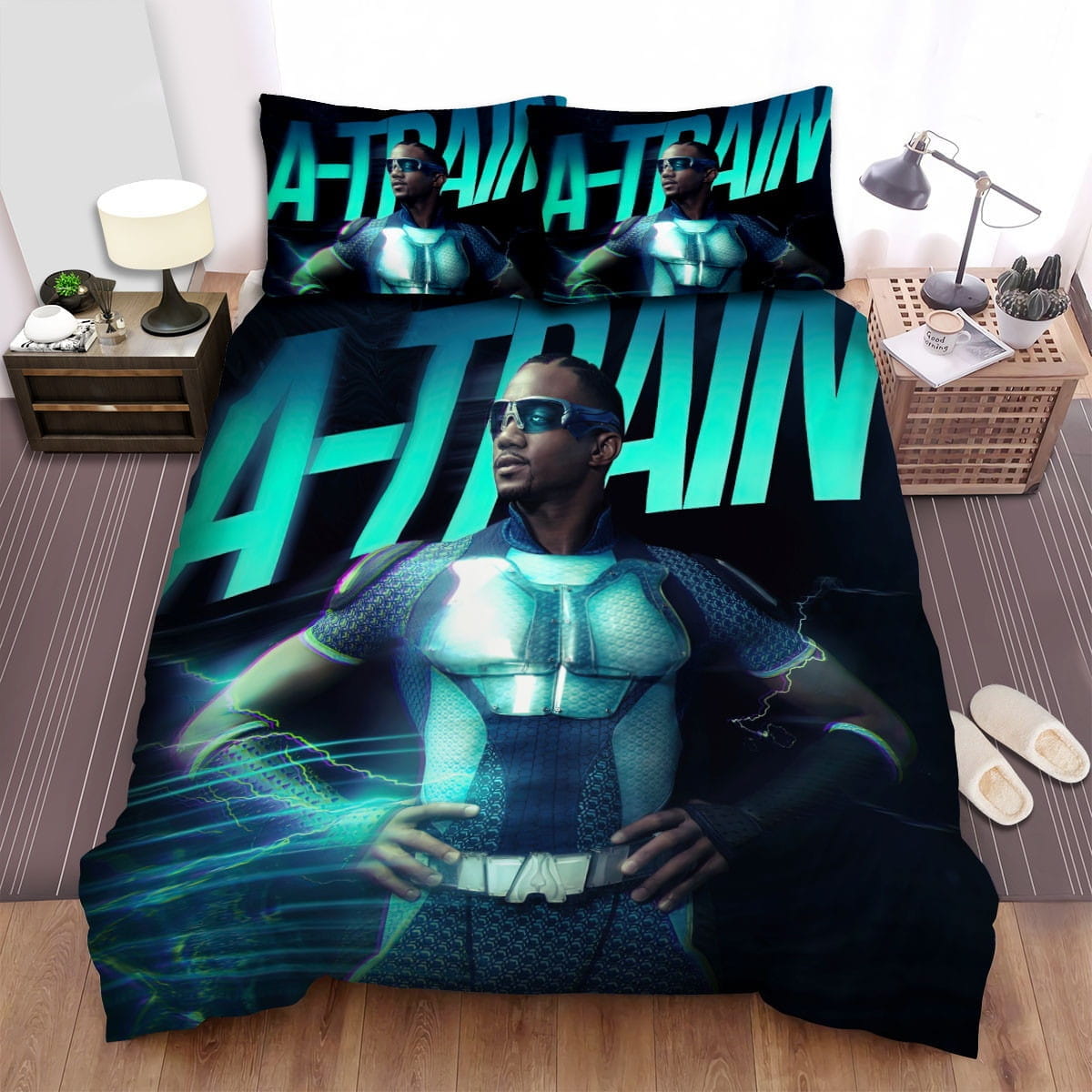 The Boys A-Train Poster Bedding Sets Duvet Cover Flatsheet Gift For Christmas Thanksgiving Halloween