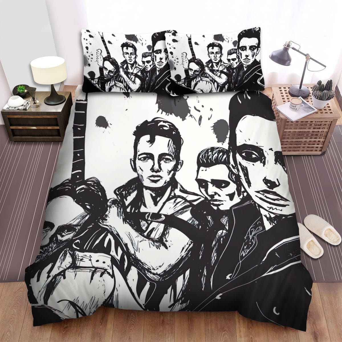 The Clash Band Art Decorative Bedding Sets with Duvet Cover Flatsheet Pillowcases