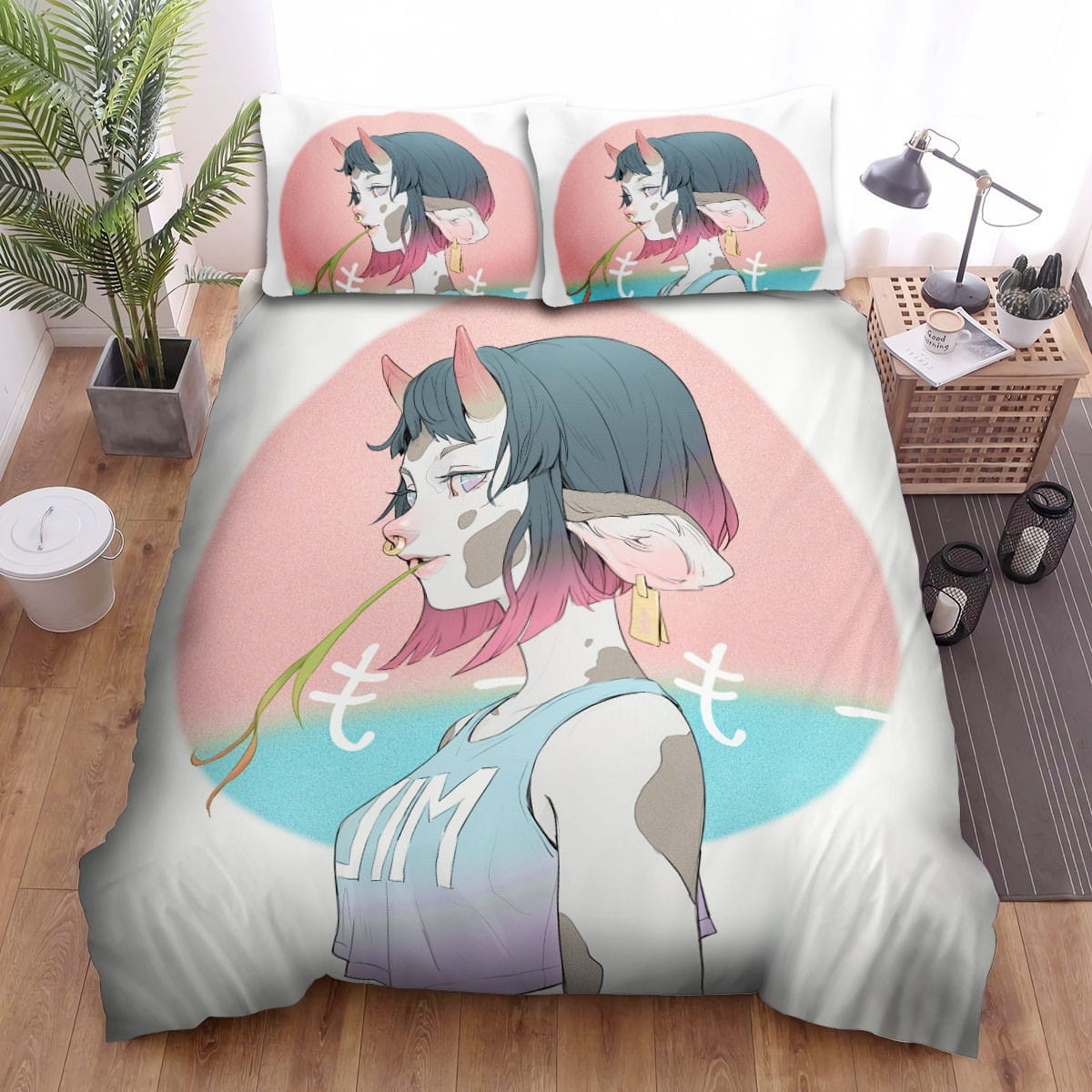 The Cow Girl Artwork Bedding Sets Duvet Cover Flatsheet Gift For Christmas Thanksgiving Halloween