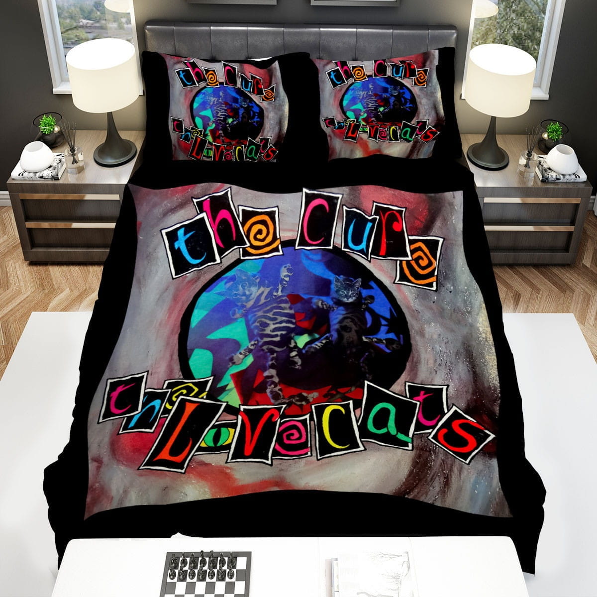 The Cure The Lovecats Cover Bedding Sets Duvet Cover Flatsheet Gift For Wife Husband Besties