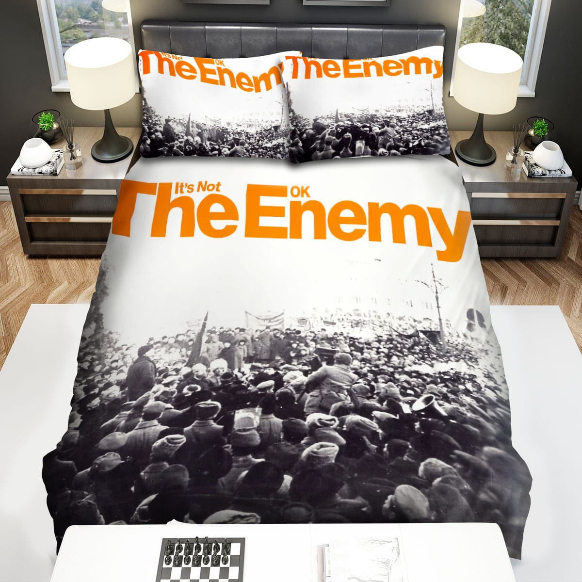 The Enemy Its Not Ok Decorative Bedding Sets with Duvet Cover Flatsheet Pillowcases
