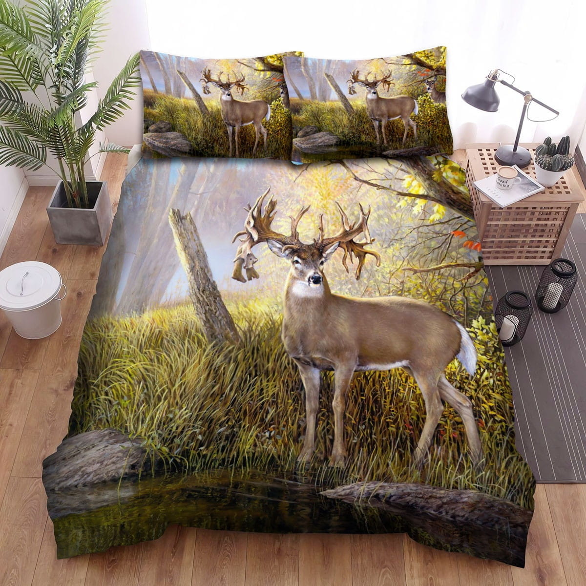 The Deer On The Bank Bedding Sets Duvet Cover Flatsheet Gift For Wife Husband Besties