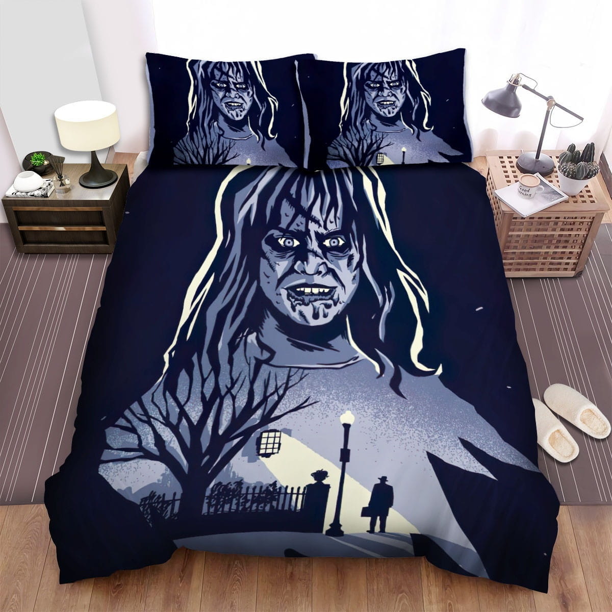 The Exorcist 1973 Creepy Bedding Sets Duvet Cover Flatsheet Gift For Wife Husband Besties