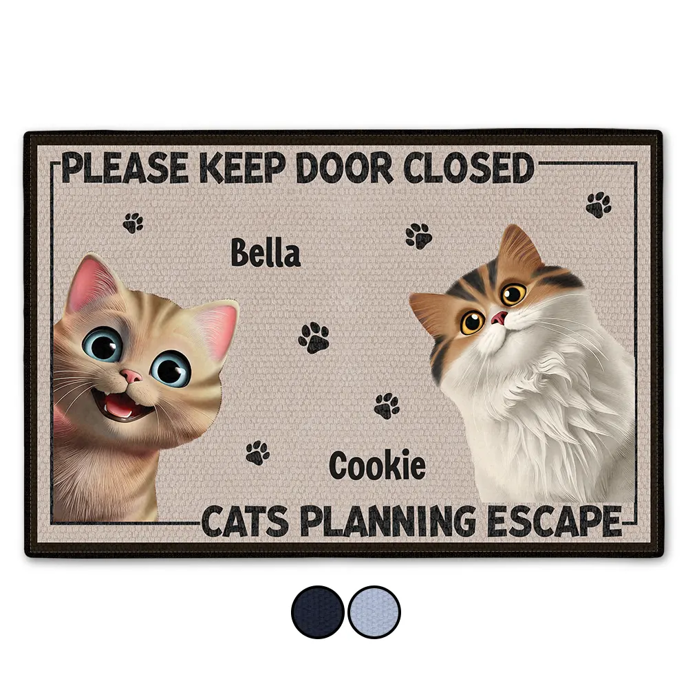 Please Keep Door Closed Cats Planning Escape Funny Doormat