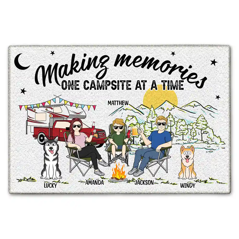 Making Memories One Campsite At A Time Camping Family Doormat