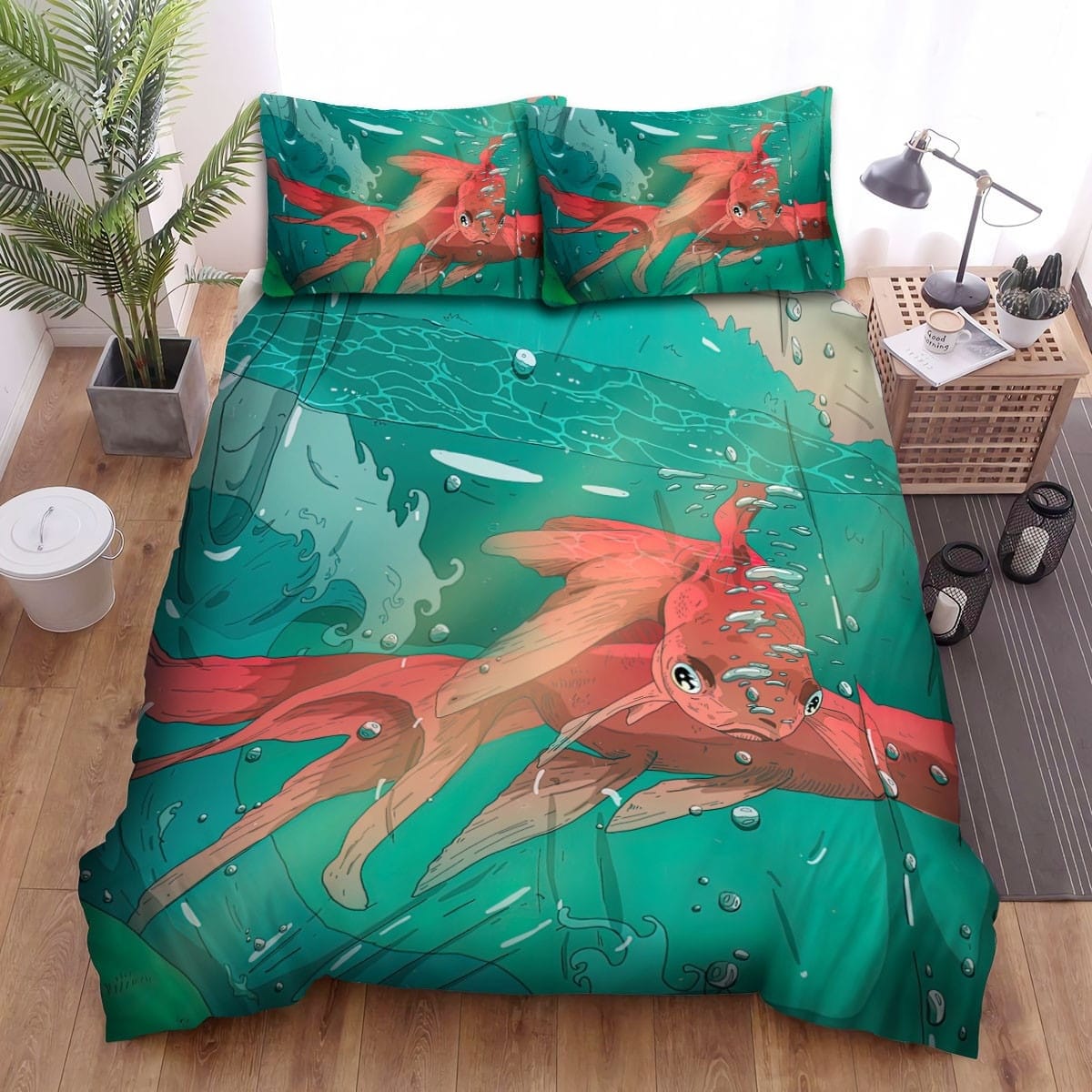 The Goldfish In The Bag Bedding Sets Duvet Cover Flatsheet Gift For Christmas Thanksgiving Halloween