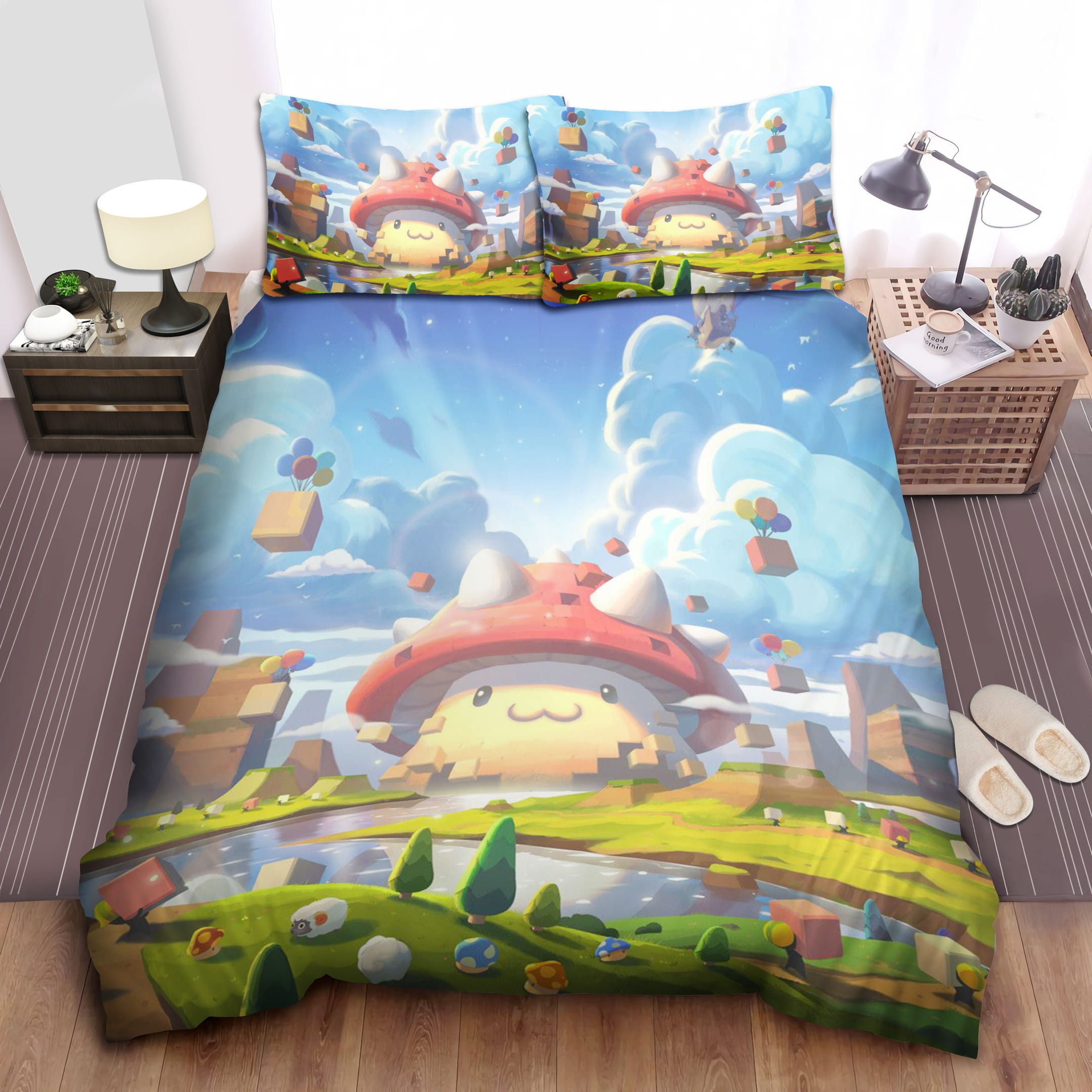 The Huge Mushroom Decorative Bedding Sets with Duvet Cover Flatsheet Pillowcases
