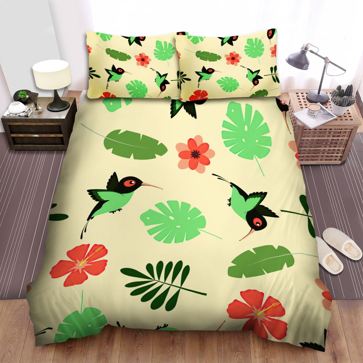 The Hummingbird And Plants Bedding Set Duvet Cover Gift For Christmas Birthday Thanksgiving