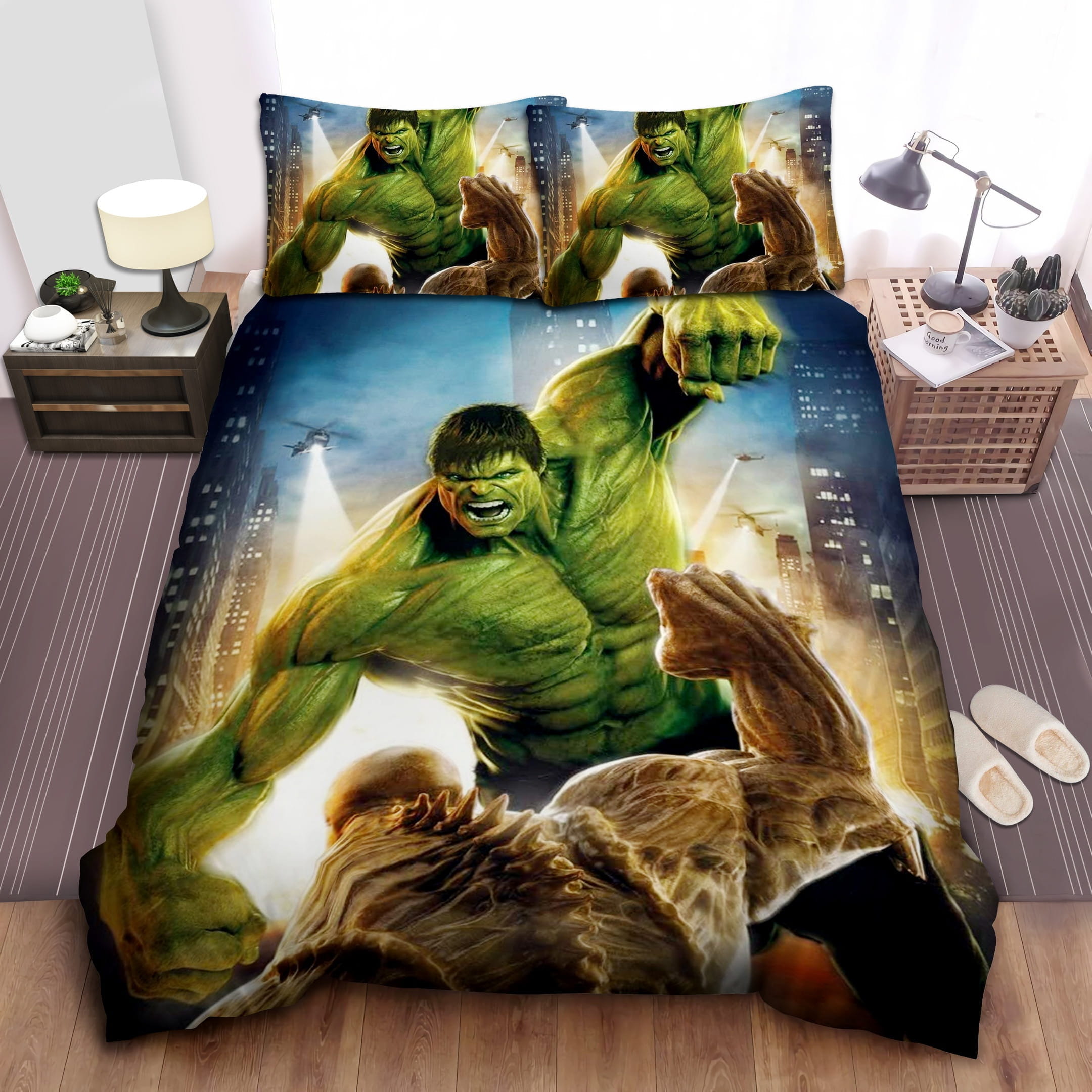 The Incredible Hulk Bedding Sets Duvet Cover Flatsheet Gift For Wife Husband Besties