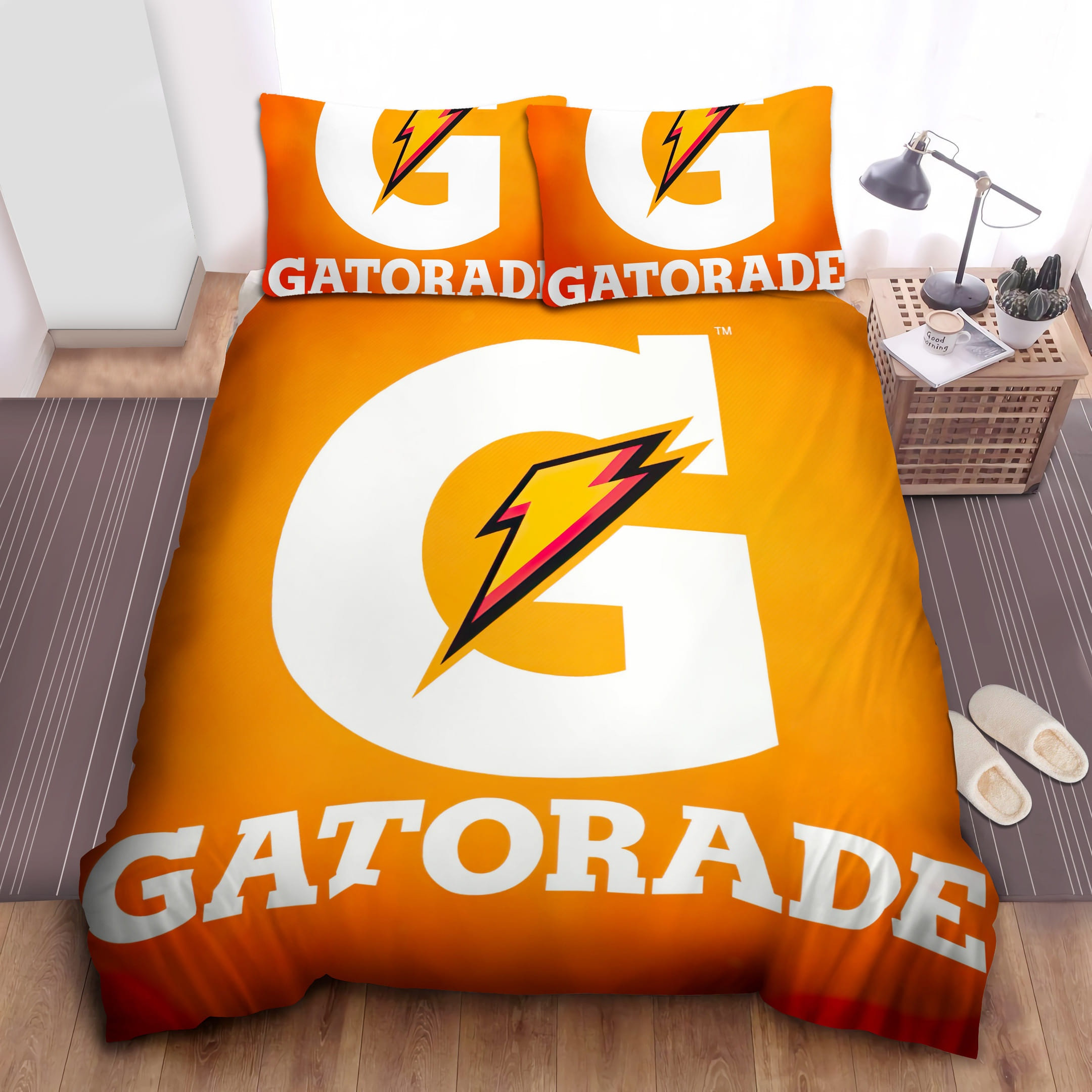 The Logo Of Gatorade Decorative Bedding Sets with Duvet Cover Flatsheet Pillowcases