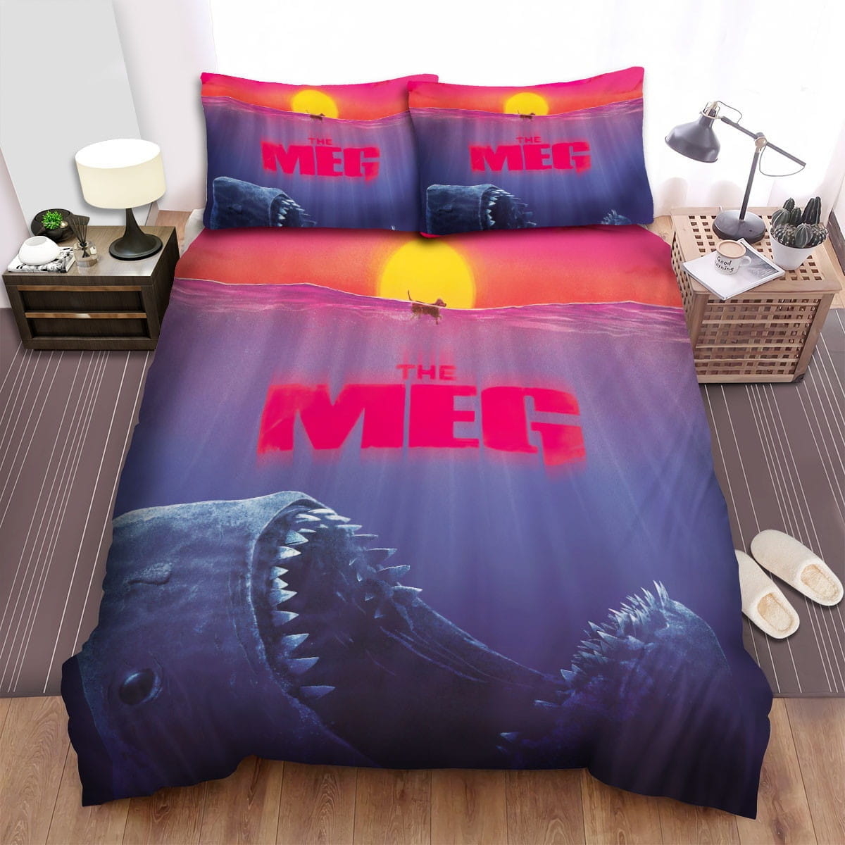 The Meg Poster 2 Decorative Bedding Sets with Duvet Cover Flatsheet Pillowcases