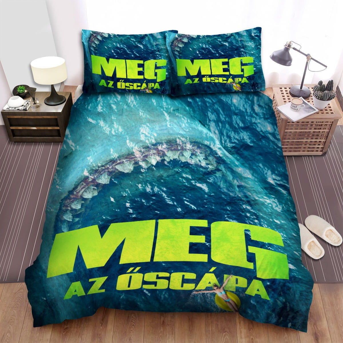 The Meg Sharp Teeth Bedding Set Duvet Cover Gift For Christmas Birthday Thanksgiving