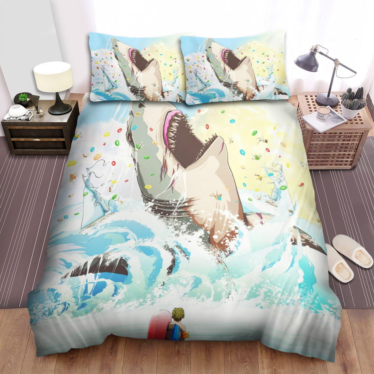 The Meg Shark Art Bedding Sets Duvet Cover Flatsheet Pillowcases Perfect Gift For Fans