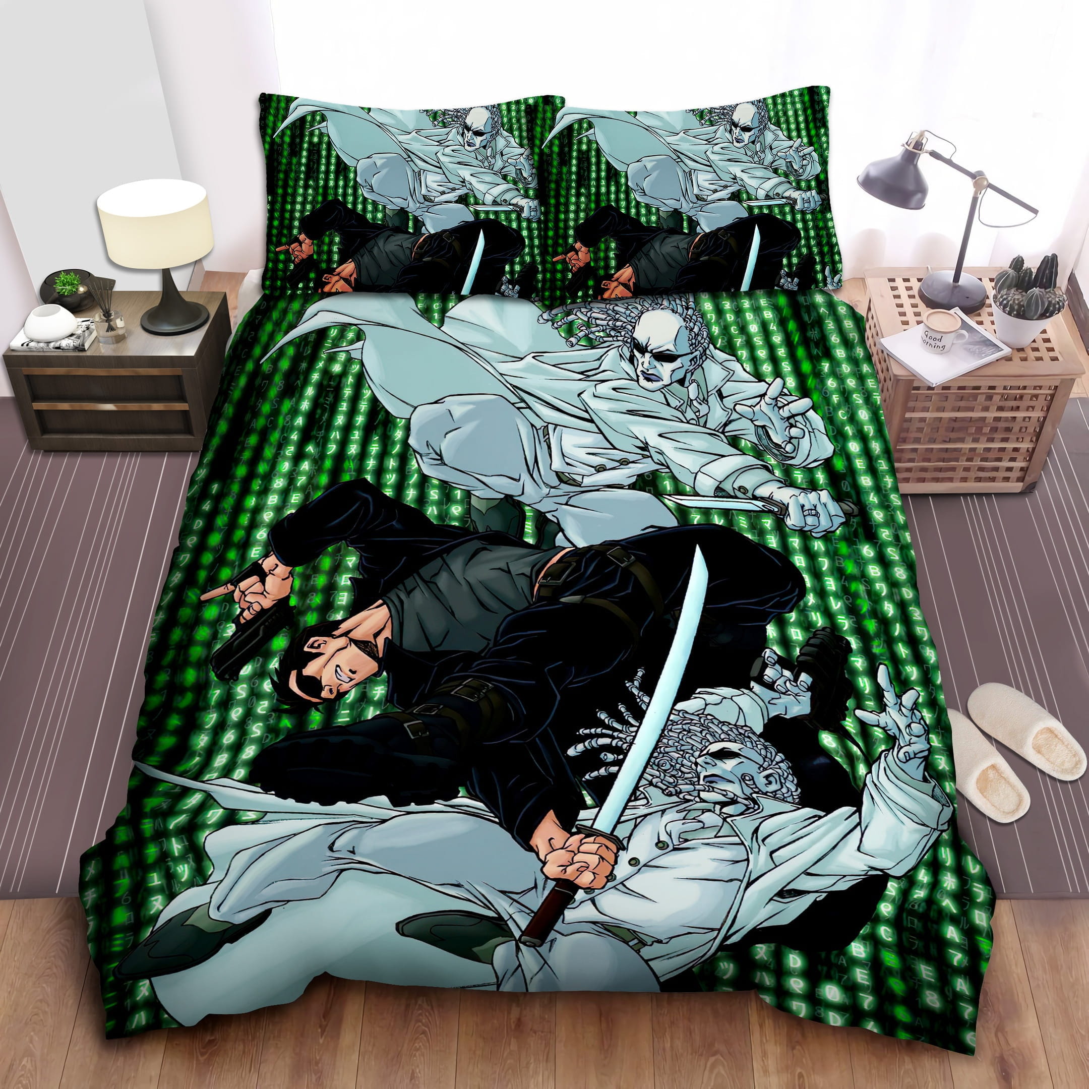 The Matrix Comic Style Art Bedding Sets Duvet Cover Flatsheet Pillowcase