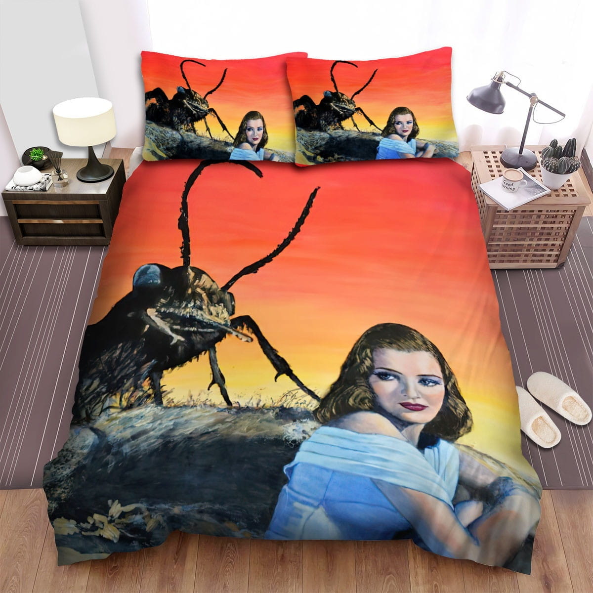 Them! Red Background Bedding Sets Duvet Cover Flatsheet Pillowcases For Every Bedroom