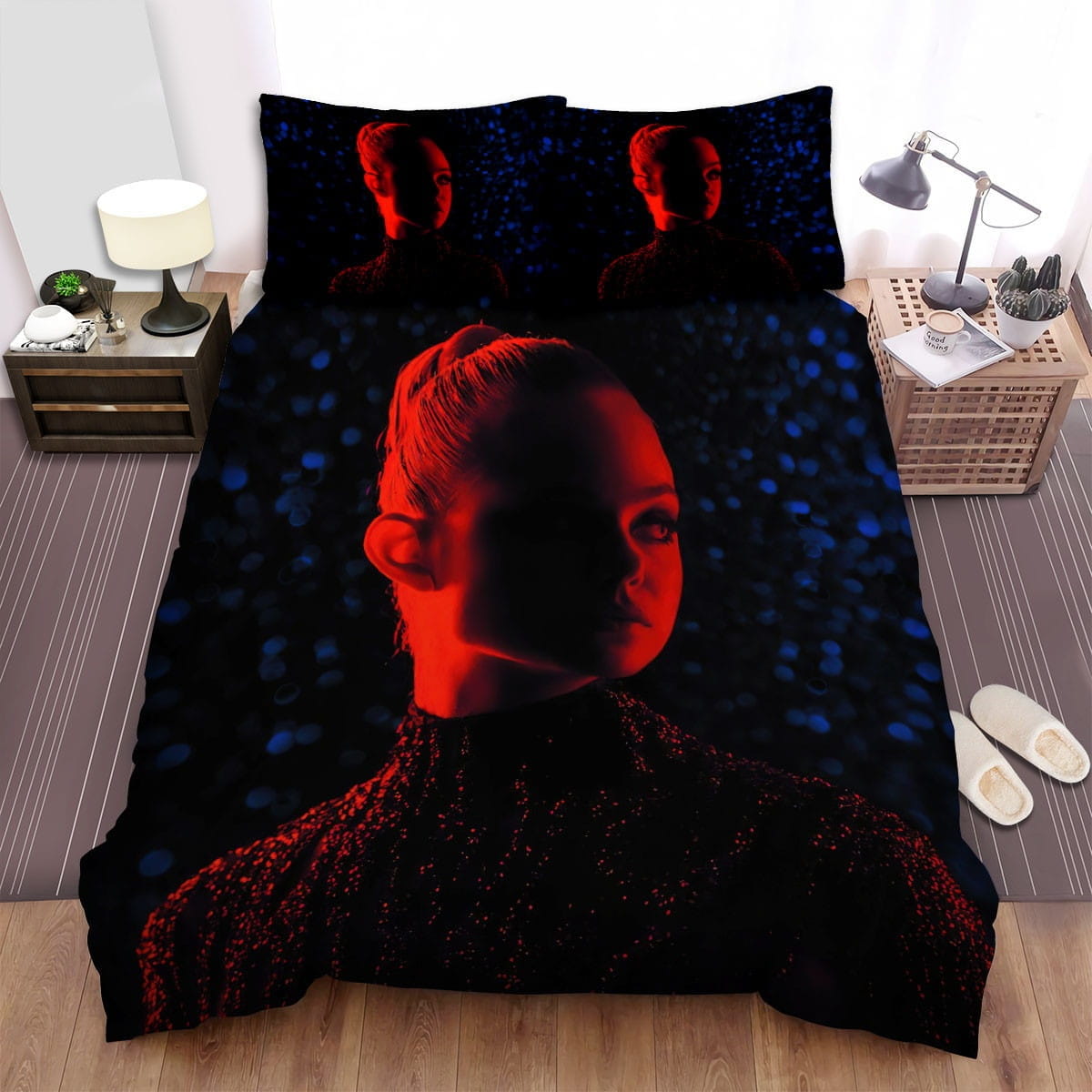 The Neon Demon Dark Face Decorative Bedding Sets with Duvet Cover Flatsheet Pillowcases