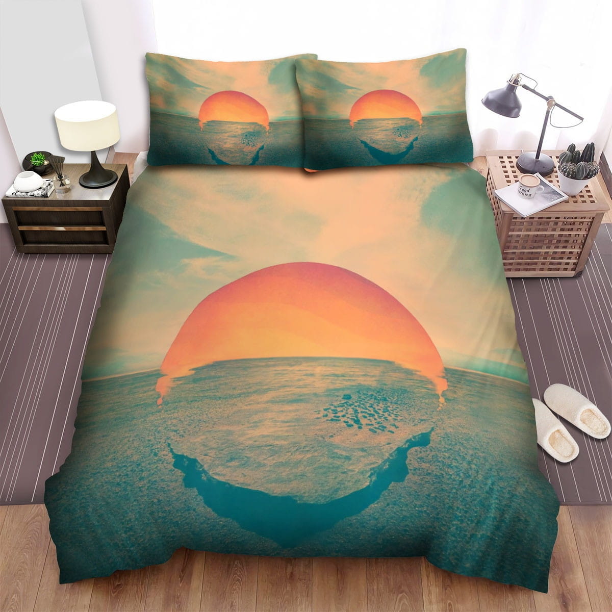 The Nice Sunset On The Sea Bedding Sets Duvet Cover Flatsheet Pillowcases Perfect Gift For Fans