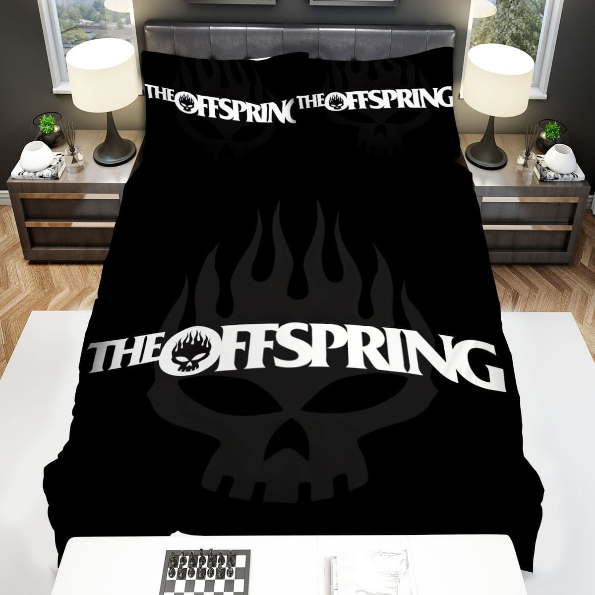 The Offspring Skull Logo 2 Bedding Sets Duvet Cover Flatsheet Gift For Christmas Thanksgiving Halloween