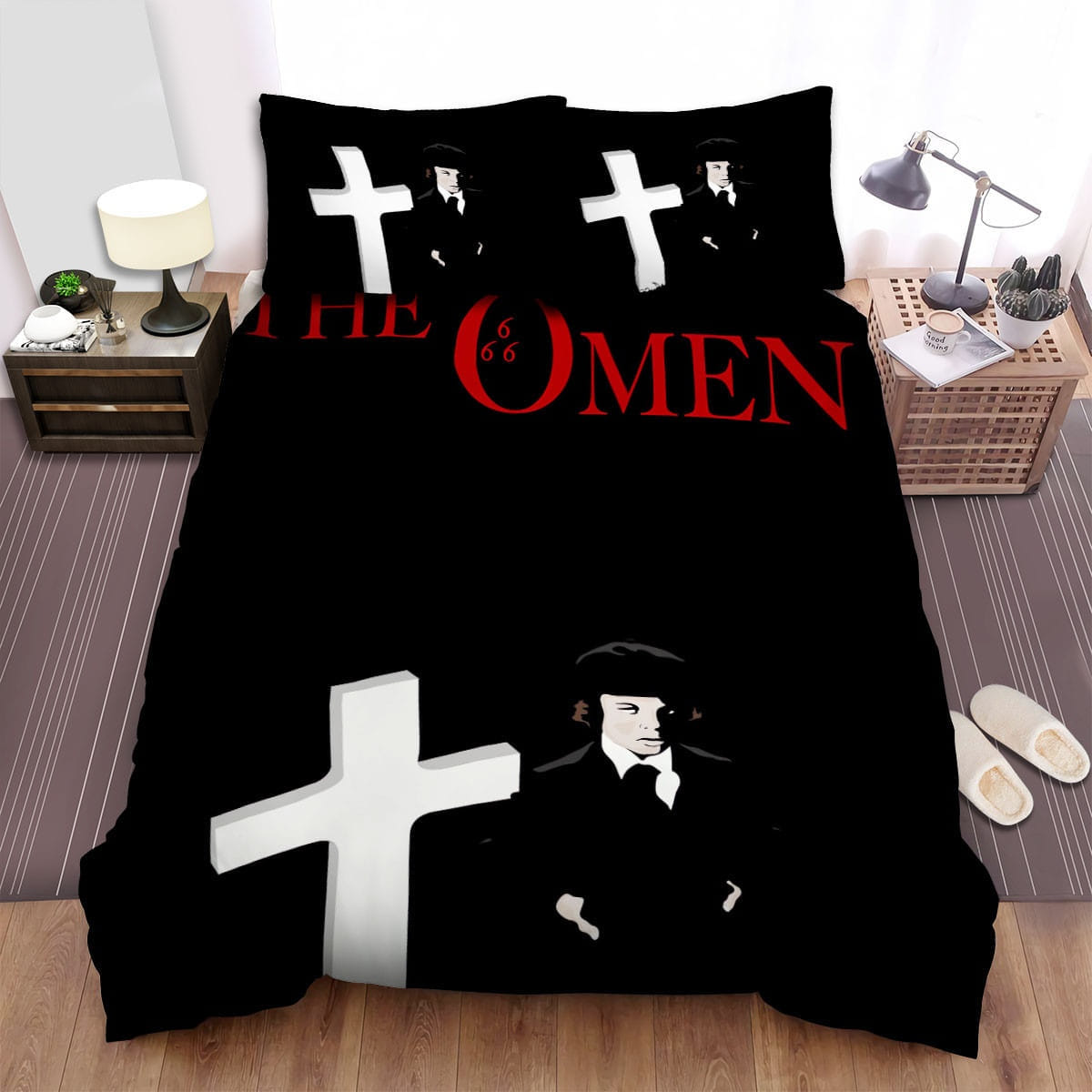 The Omen Movie Art Bedding Sets Duvet Cover Flatsheet Gift For Wife Husband Besties