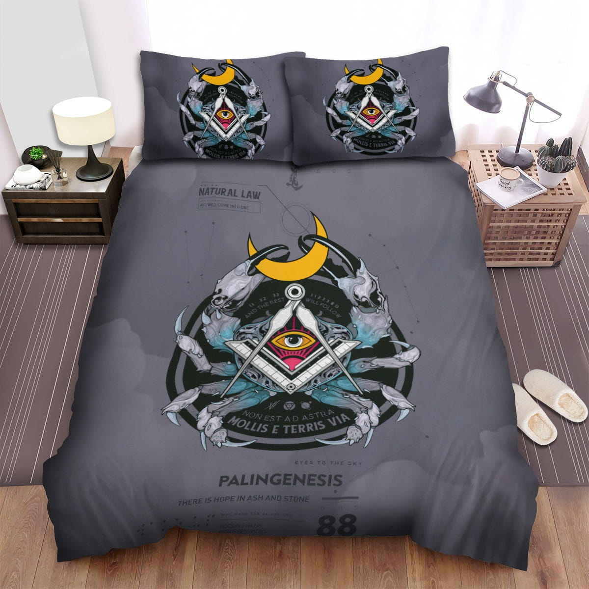 The One Eye Crab Art Bedding Sets Duvet Cover Flatsheet Gift For Christmas Thanksgiving Halloween