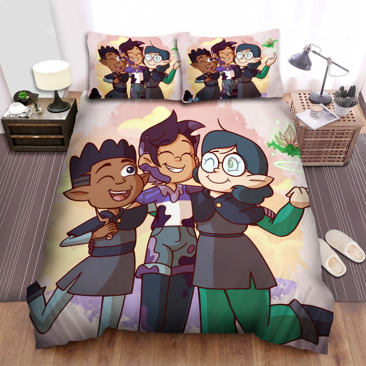 The Owl House Friendship Decorative Bedding Sets with Duvet Cover Flatsheet Pillowcases