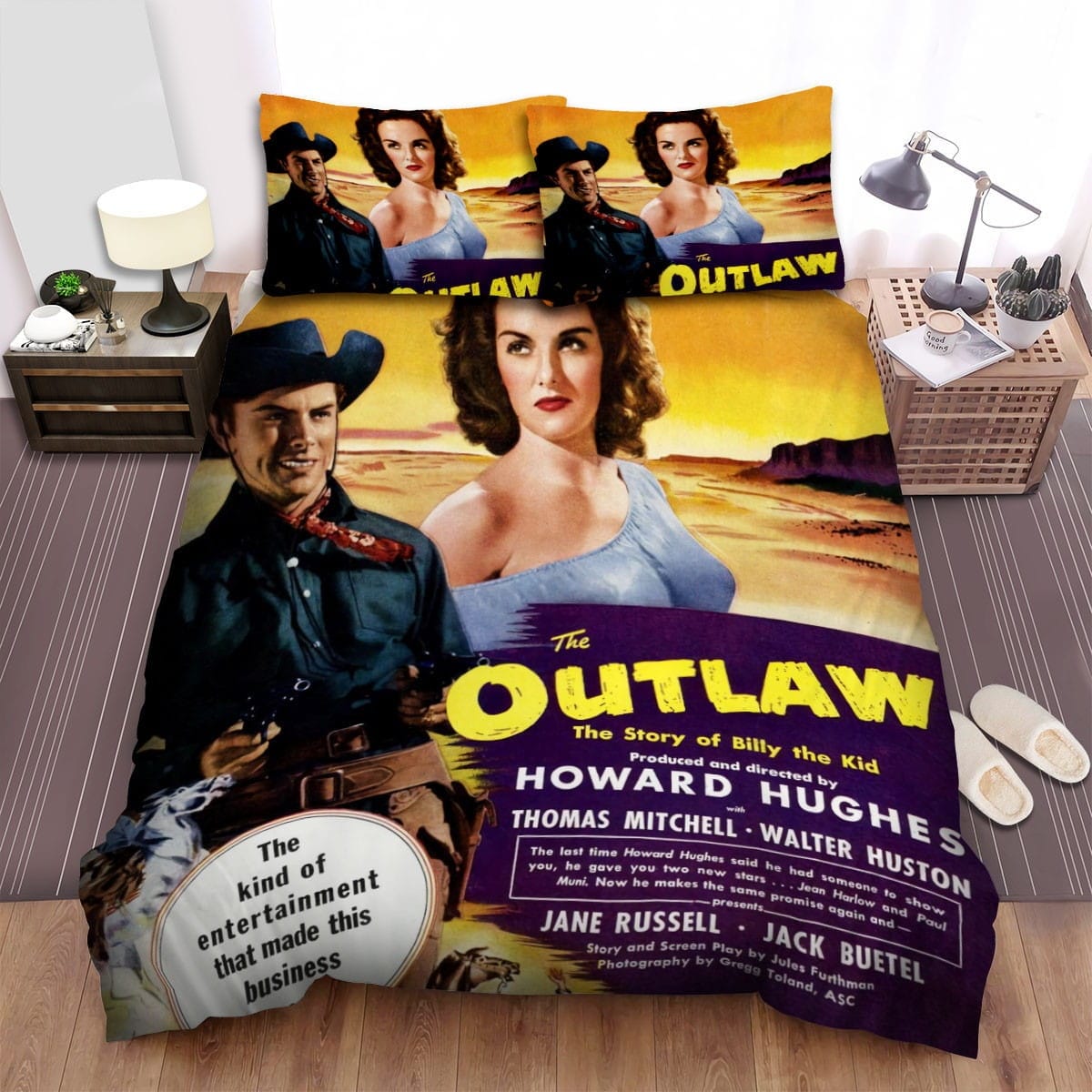 The Outlaw Poster 5 Decorative Bedding Sets with Duvet Cover Flatsheet Pillowcases