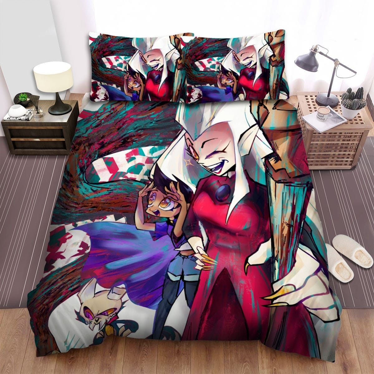 The Owl House Group Paiting Bedding Set Duvet Cover Gift For Christmas Birthday Thanksgiving