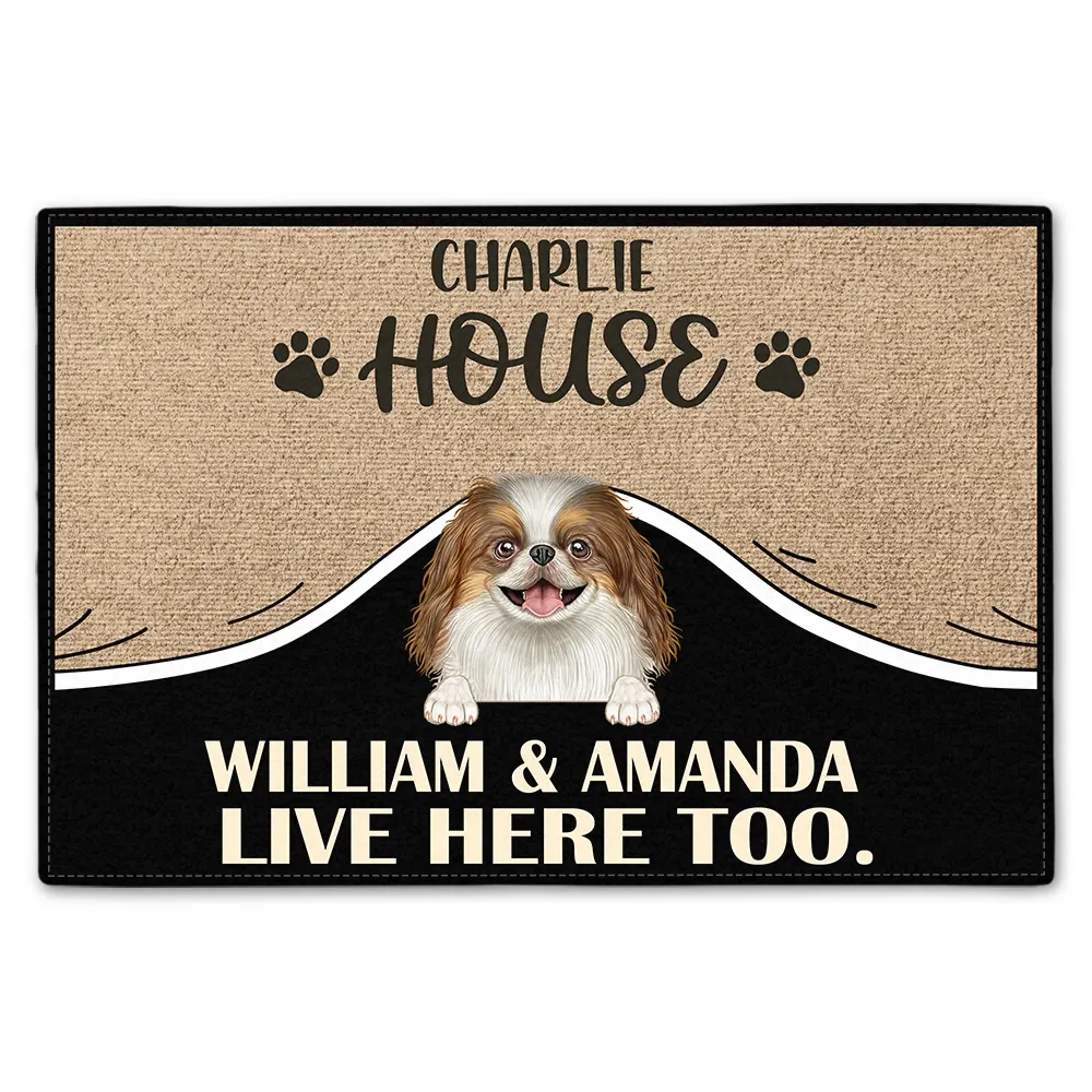 Live Here Too Dog Lovers Doormat