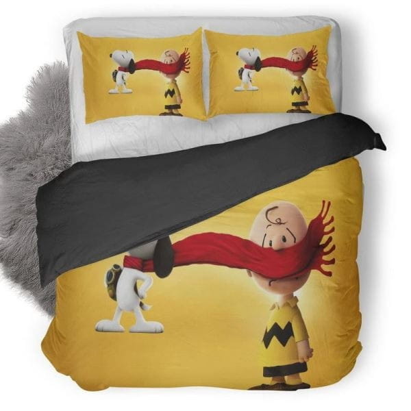 The Peanuts Movie Bedding Set Duvet Cover Gift For Christmas Birthday Thanksgiving